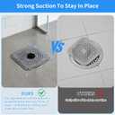 2 x Premium Silicone Shower Drain Cover Hair Catcher, 3 Pack with Clean-Out Tool & Drain Clog Remover, Bathroom Sink Strainer - Flexible & Durable for Tub Shower, Bath, Laundry