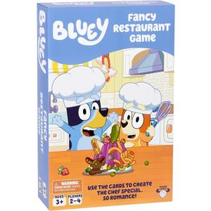 Bluey Fancy Restaurant Game, Join and Bingo as They Match Food Cards to Help Dad Prepare a Special Dinner for Mum, Serve up Fun While Building Memory and Matching Skills, Ages 3+, 2–4 Players