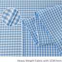 maxmill Checkered Tablecloth Stain Resistant Waterproof, Wrinkle Resistant Washable Heavy Weight Kitchen Table Cloth Gingham for Dining Room and Outdoor Use, Rectangle 60 x 120 Inch Light Blue White