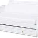   Baxton Studio Mariana Bed (Platform), Twin, White 
