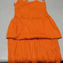 PRETTYGARDEN Summer Dresses for Women Sleeveless Bodycon Dress Textured Back Slit Sexy Cocktail Party Beach Vacation Clothes, S, Orange