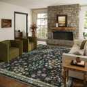 Area Rugs 9x12 Living Room: Washable Rugs for Bedroom Vintage Stain Resistant Non Slip Low Pile Soft Large Carpet for Kitchen Dining Room Farmhouse Kids Room Nursery Playroom