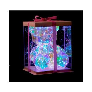 LED Teddy Bear Night Light, Holographic Iridescent Design, Nursery Decor Display Box with Ribbon (Bear, Small) LED Teddy Bear Night Light, Holographic Iridescent Design, Nursery Decor Display Box with Ribbon (Bear, Small)