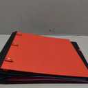 INFUN Telescoping 3 Ring Binder - 4PCS, Portable Plastic 3 Ring Binder with Telescoping Spine, Binders with Foldable Front Cover Holds 8.5"x11" Paper for School, Office, Homes (0.75 Inch, Red+Pink+ Blue+Green)