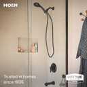 Moen 82618BL Meena Matte Black Tub & Shower Faucet