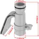 1.25 "to 1.5" Model B Hose Adapter with Hose Bracket and Plunger Valve Replacement for Above Ground Pool Setup and Pool Sand Filter Pump (2)