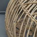 Natural Rattan Pendant Light,Woven Round Chandelier Pendant Lamp Shade,Hanging Ceiling Light, Handmade Lampshade for Kitchen Island Dining Room