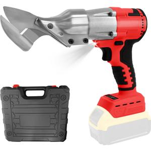 Brushless Cordless Metal Shears with LED & LCD Display, 2500 RPM 800W Compatible with Mil-waukee 18V Battery, Cuts 18GA Metal, Perfect for Stainless Sheet, Iron, Carpet, Leather, Cardboard (Tool Only)
