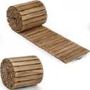 24ft Wooden Garden Pathway for Outside,Non-Slip Straight Walkway,Garden Pathway Roll Up,Decorative Paver for Backyard Wedding Party(Light)