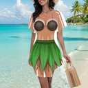 Women's Cute Bikini Printed T Shirt Dress Short Sleeve Baggy Shirt Beach Fun Swimwear Cover Up Dress, M
