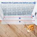 Carpet Protector for Pets Cat Carpet Protector Repellent Barrier for Doorway Corner Anti Scratch Under Door Cat Scratch Protector Mat, Easy to Cut Plastic Stopper (Clear, 3.6FT-1pack)