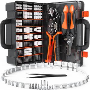SOMELINE Micro Connector Crimping Tool Kit, 41 Types JST SH 1.0/GH 1.25/ZH 1.5/PH 2.0mm & Compatible with Molex PicoBlade 1.25mm/51005 51006 Connectors, 32-22 AWG Crimper for FPV RC DIY 3D Printer
