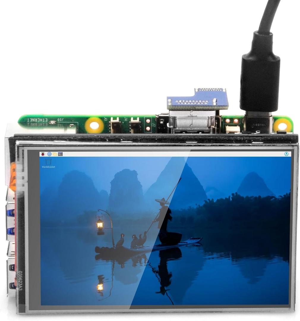 OSOYOO 3.5 inch HDMI LCD Touch Screen Monitor Display TFT 480 * 320 Pixel Resolution for Raspberry Pi 5 4 3 Model B B+ 2 with Stylus Pen