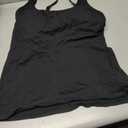 V FOR CITY Tank Top for Women with Built-in Padded Bra Adjustable Wide Strap Camisole Cotton Cami Shirts, Large 