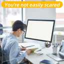 Lusofie 2 Pcs Cubicle Mirror with Supcup, Adjustable Cubicle Mirror to See Behind You, 2.24 Inch Office Desk Mirrors for PC Monitors, Cubicles Walls, Personal Security and Privacy(Black)