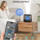 Dreo Smart Humidifiers for Bedroom, Top Fill 4L Supersized Humidifier Large Room with 28 dB, 36H Runtime, Touch/APP/Voice Control, Nightlight, Cool Mist Humidifiers for Baby, Plants, Indoor, Black