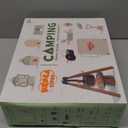 Kids Camping Toys Set - Pretend Play Camping Set with Food Toy, Spray Stove, Oil Lantern, Binoculars, Compass, Tableware, Watch & Storage Bag, Birthday for Ages 3+