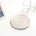 Round Colored Cotton Rope Coaster, Kingwillow, (Set of 6)