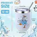 LemonRoad 6 Pcs Funny Silly Goose Nurse Tumbler 12 oz Insulated Stainless Steel Travel Mug with Lid and Straw Rn Graduation Gift New Grad Nurse Appreciation for Women Men Student Nursing Class