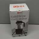 Cold Brew Coffee Maker,64 oz Mason Jar Pitcher with Stainless Steel Filter, Pour Spout Handle Lid, Heavy Duty Glass Airtight & Leak-Proof for Iced Coffee,Tea & Lemonade