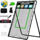 Adjustable Volleyball Rebounder Net 4x7ft, Bounce Back Practice Equipment for Practicing Volleying, Bumping, Spiking-with Volleyball&Bag