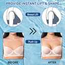 Nimiah Waterproof Swimsuit Push-up Inserts - Bra Pads Cup 2 Pairs Comfy Breast Enhancer Add Instant Volume for Bikini