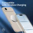 Compatible with iPhone Air Case, Shockproof Liquid Silicone Protective Phone Case with Soft Anti-Scratch Microfiber Lining Ultra Slim Drop Protection Phone Cover (Stone)