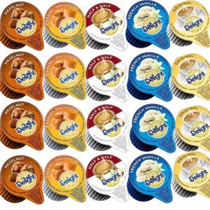 Coffee Creamer Singles Variety Pack – 100 Count, 5 Flavors Half & Half, Hazelnut, French Vanilla, Caramel, Original – Non-Dairy Creamers for Coffee & Tea, Office, Home, Bar & Gifting (EXP 12/05/27)