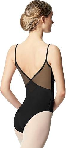 Tegmk Women Camisole Ballet Leotards for Dance Gymnastics Outfits Drawstring, Full Front Lining, L 