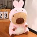 Capybara - duckling duck Stuffed Animal Capybara Wearing Pink duck Costume Plushies Dressed as Cute Funny Plush Toys for Kids Stuffed Animals Gift for Lover 10 Inch