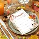 Fall Floral Pumpkin Baby Shower Invitations - A Little Pumpkin Is On The Way Design with Envelopes And RSVP Cards - 20Pcs Fill In Baby Shower Party Cards(4 x 6 Inch) (041)