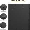 16x20 Frames Black, Aluminum Poster Frame with Real Glass, Display Photo 11x14 with Mat or 16 x 20 without, Modern Metal Picture Frames for Wall, Horizontal or Vertical Wall Mounting