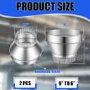 2 Pcs 9" to 6" Duct Reducer Galvanized Steel Increaser Air Duct Adapter for Ventilation System, Connect Pipe, Drainage Pipes, Exhaust Pipes with Pipeline Fan or Dryer Vent