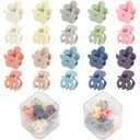 SuPoo Small Hair Clips Mini Flower Claws 20pcs Cute Tiny Ponytail Accessories 1.1" Hair Styling Claws for Thin Hair - Gift for Girls (Multi-color)