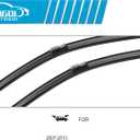 OEM Windshield Wiper Blades Replacement for BMW X5 2007 2008 2009 2010 2011 2012 2013, All Weather Original Factory Quality Front & Rear Wipers Set 24"+20"+15" (Pack of 3)