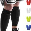 Soccer Shin Guards Shin Pads for Kids Youth Adult, Calf Compression Sleeve with Honeycomb Pads, Support for Shin Splint Baseball Boxing Kickboxing MTB (Small, Black)