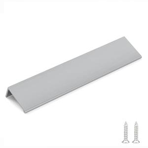 Goldenwarm 24 Pack Brushed Nickel Finger Edge Pulls Drawer Finger Pulls Kitchen Hardware Handles Bedroom Dresser Drawers, 6-1/4in Hole Centers