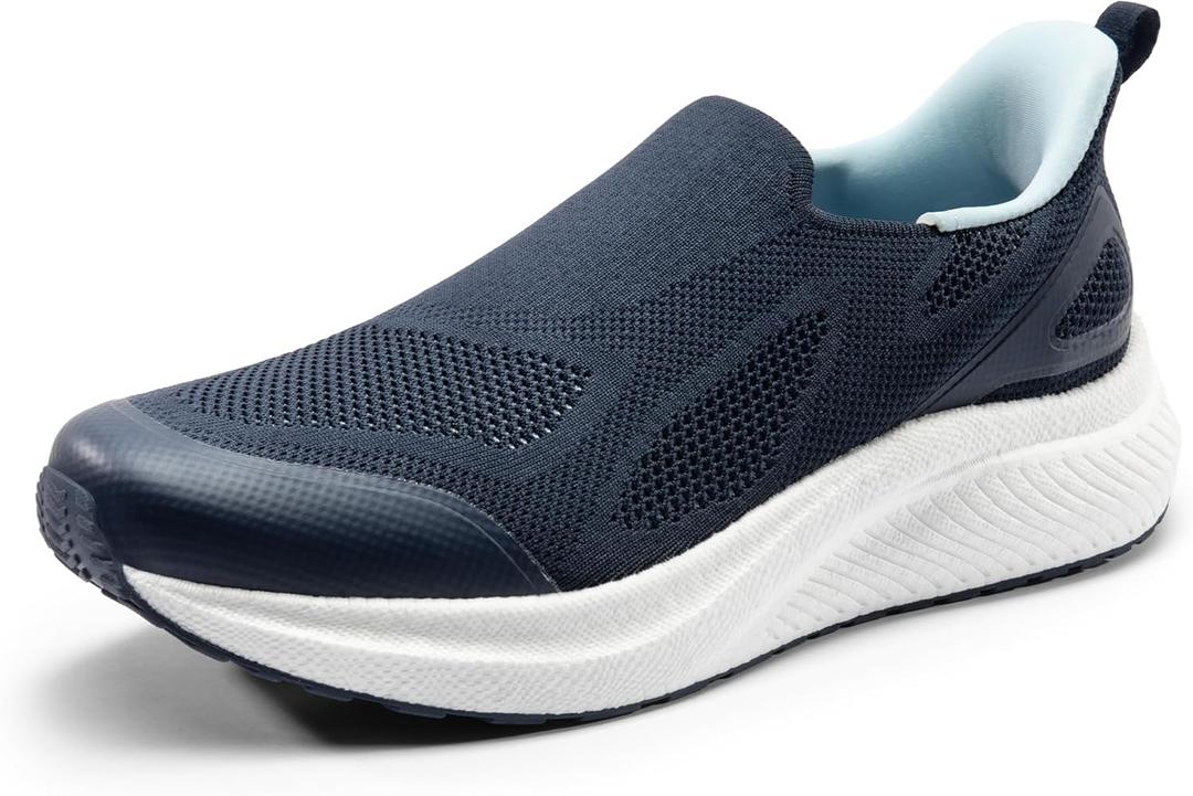 Men's Hands-Free Slip On Walking Shoes Laceless Comfortable Tennis Sneakers, Size: 10.5, Navy