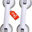 Grab Bars for Bathtubs and Showers, Heavy Duty Shower Handle 2 Pack 12 Inch for Elderly Assistance Products Seniors Suction Cup Removable Handrails Handicap Bath Grip Bathroom Safety Grips No Drilling