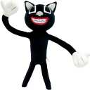 Dr.STONE Siren Head Plush Toys Limbs Movable Plush Toy Anime Black cat and Dog Doll Whistle Man Funny DollPlush Toys for Home Party Gift Birthday Gift(Black cat