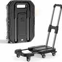 Hand Truck 550Lbs, Folding Dolly Cart with 6 Wheels-Compact/Heavy-Duty, Portable Rolling Utility Cart for Moving Shopping Travel Vendor Booth, Carrito para Cargar Cosas Con Ruedas with 2 Bungee Cords