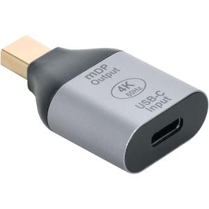 USB-C Type C Female Source to Mini Displayport DP Sink HDTV Adapter 4K 60hz 1080p for Tablet & Phone & Laptop (Not Work for Mini-DP Host to Type-C Monitor)
