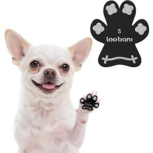 Dog Paw Protector for Senior Dogs - Anti-Slip Dog Paw Pads for Dogs Traction on Hardwood Floors, Paw Grips Stickers with Stronger Adhesive for Slippery Floors, 12 Sets (48pcs) Clover Black S