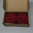 6 Yards Velvet Wrapping Ribbon, 2 Roll Wedding Silk Frayed Handmade Velvet Ribbon for Wrapping Wedding Bouquet Invitation Cards Handmade Crafts Bouquet Gift Wreaths Decor (Burgundy, 2 Inch)