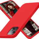 Cordking Designed for iPhone 13 Case, Designed for iPhone 14 Case, Silicone Ultra Slim Shockproof Protective Phone Case with [Soft Anti-Scratch Microfiber Lining], 6.1 inch, Red