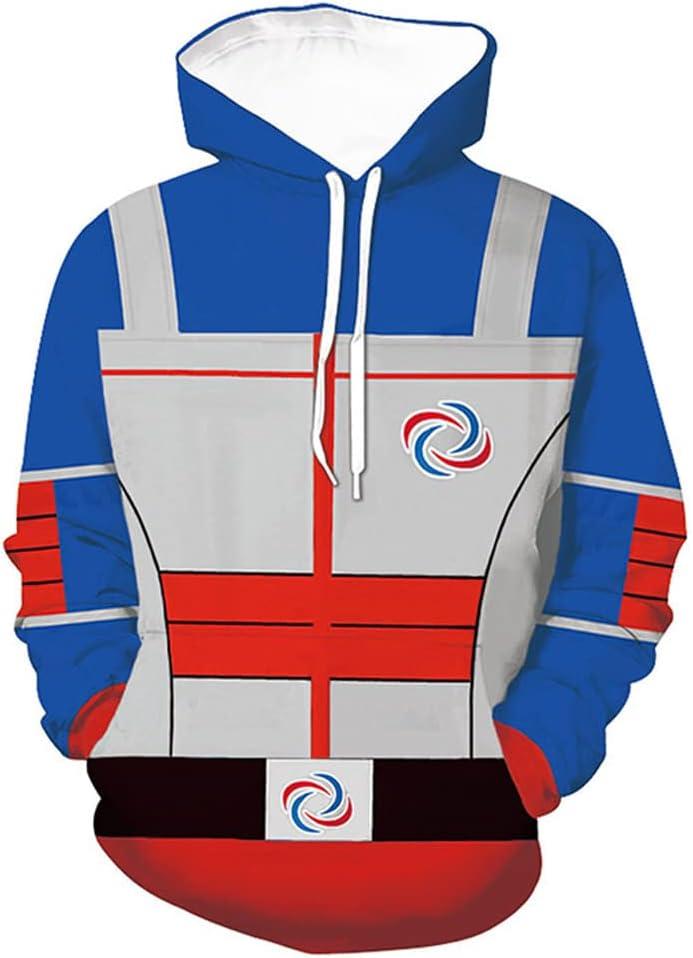 Adult Henry Danger Hoodie Superhero Cosplay Costume Zipper Sweatshirts Coat Halloween Jacket (Small, Blue-3)