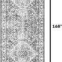 JONATHAN Y Modern Vintage Medallion Light Gray Runner Rug, 2x14, Country, Floral, Easy-Cleaning for Living Room, Bedroom, Kitchen, Pet Friendly, Non-Shedding (MDP100A-214)