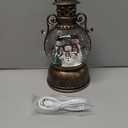 Christmas Snow Globes, Christmas Snowman Snow Globes Lantern with 8 Songs, 6H Timer Battery & USB Powered Glitter Music Box for Christmas Table Decorations Home Decor