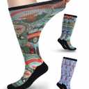 Diabetic Socks for Women & Men Extra Wide, Over The Calf Non Binding Lymphedema Neuropathy Swollen Feet for Women Men