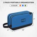 HISEA Small Tool Bag, 12 Inch Tools Pouch with 2 Pockets and Adjustable Shoulder Strap, Small Tool Organizer and Storage with Zipper for Electrican, Travel, Green